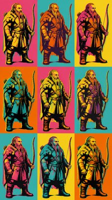 Celebrity Portrait Pop Art Style tabletop character portrait example