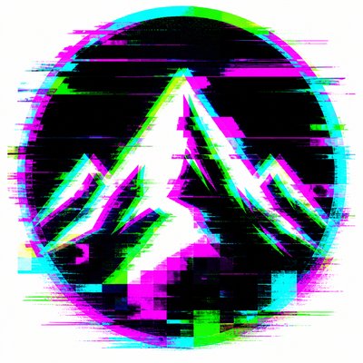 Digital Glitch Modern Art Style logo concept example