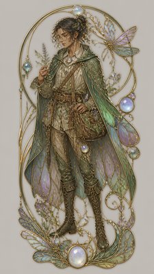 Art Nouveau Jewelry Design character design example