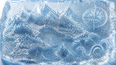 Ice Sculpture Art Style fantasy map example