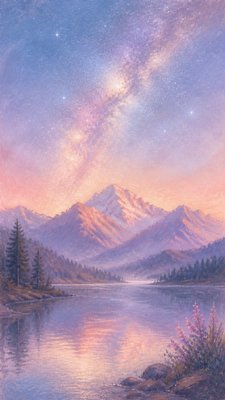 Pastel Art Style phone wallpaper example