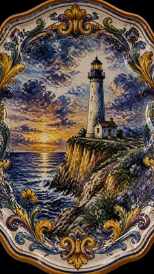 Majolica Ceramic Art Style poster example