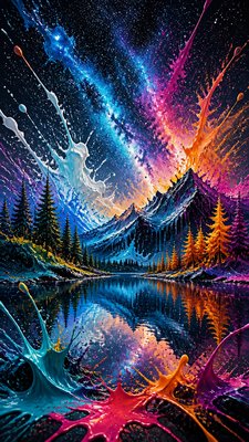 Color Splash phone wallpaper example