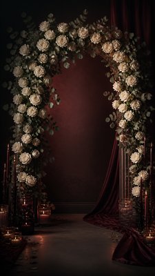 Dark Feminine Aesthetic wedding invitation example