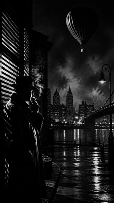 Film Noir Aesthetic greeting card example
