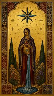 Byzantine Art Style tarot card example