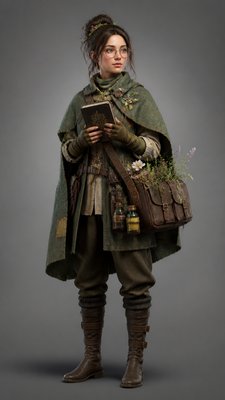 3D Rendered Digital Art Style character design example