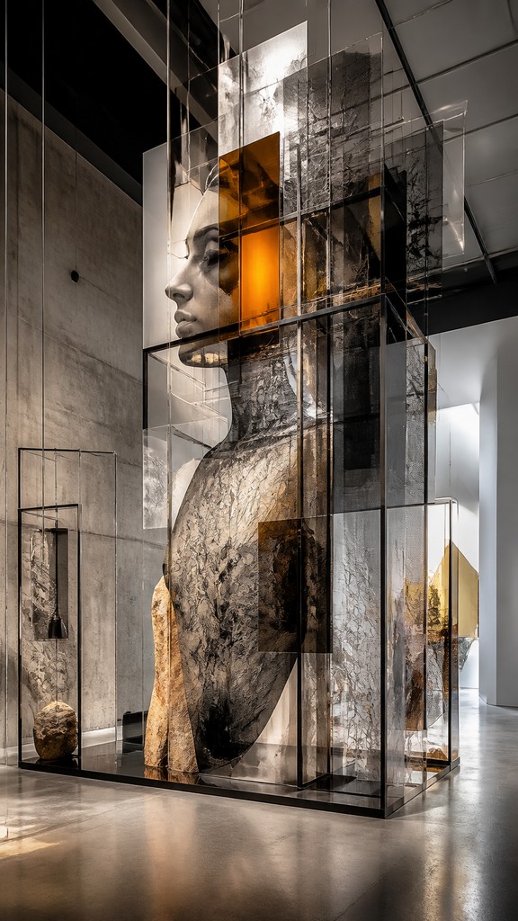 full-length portrait of an elegant figure — Installation Art Style