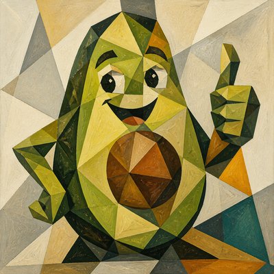 Cubist Modern Art Style sticker example
