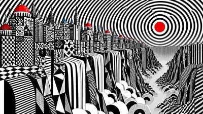 Op Art Style concept art example