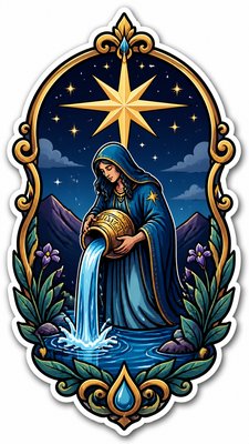 Die-Cut Sticker Design tarot card example