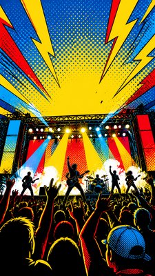 Advertisement Pop Art Style flyer example