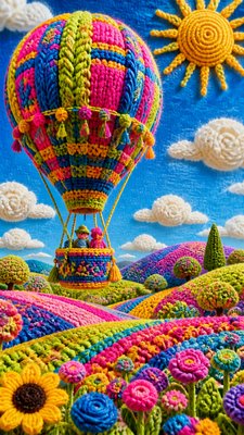 Yarn Bombing Street Art Style greeting card example