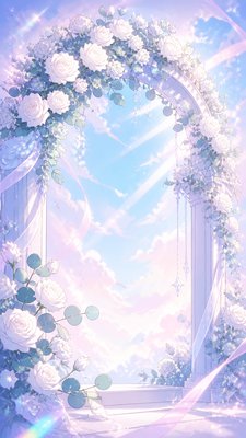 Magical Girl Anime Art Style wedding invitation example