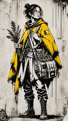Stencil Street Art Style character design example
