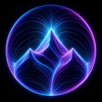 Magnetic Field Visualization logo concept example