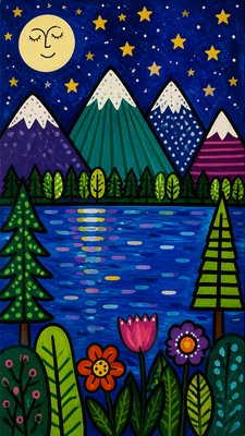 Naive Art Style phone wallpaper example
