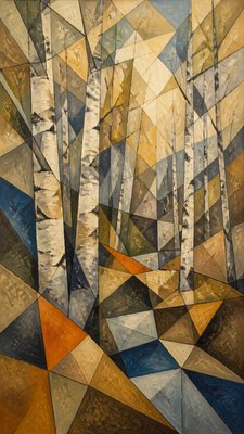 Cubist Modern Art Style wall art print example