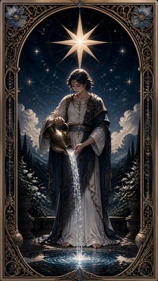 Semi-Realistic Anime Art Style tarot card example