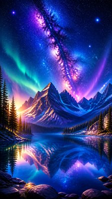 Digital Art Style phone wallpaper example