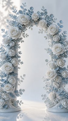 Porcelain Glaze wedding invitation example