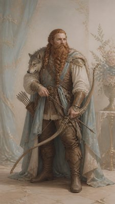 Regencycore Aesthetic tabletop character portrait example
