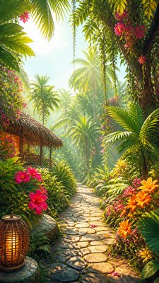 Tropicalcore Aesthetic book cover example