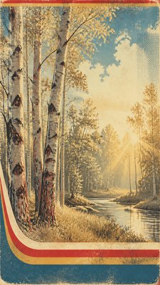 Americana Aesthetic wall art print example
