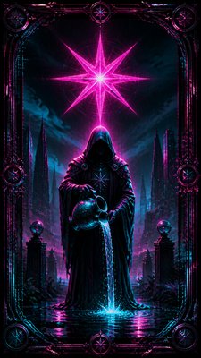 Cyberpunk Sci-Fi Art tarot card example