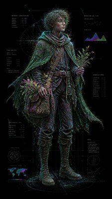 Data Visualization Contemporary Art Style character design example