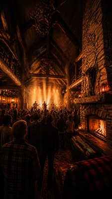 Rustic Cabin Interior Design flyer example