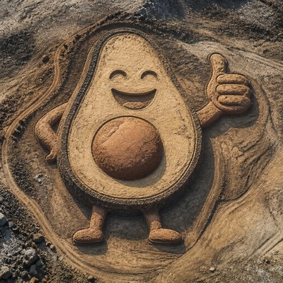 Land Art Style sticker example