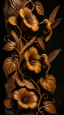 Wood Carving Sculpture Art Style phone case design example