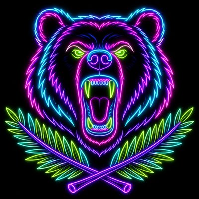 Neon Outline Style t-shirt design example