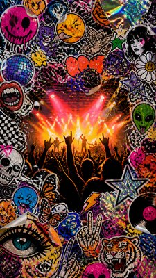 Sticker Bomb Street Art Style flyer example