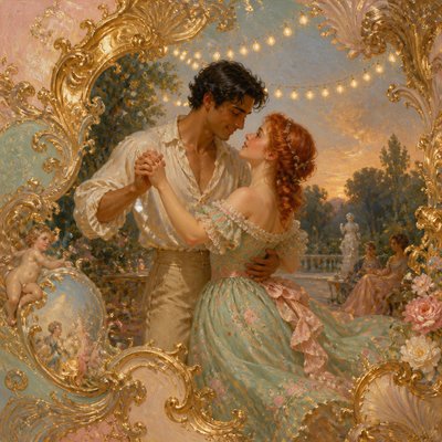 Rococo Classical Art Style couple portrait example