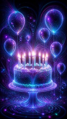 Magnetic Field Visualization birthday card example