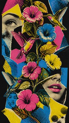 Collage Pop Art Style phone case design example