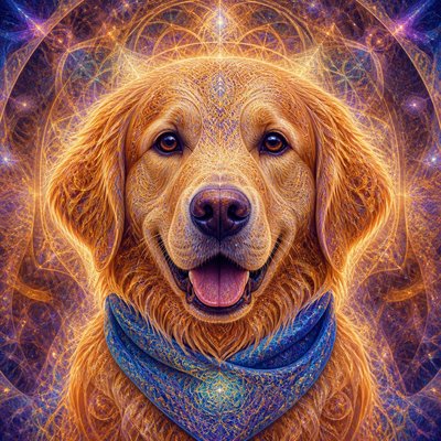Visionary Art Style pet portrait example