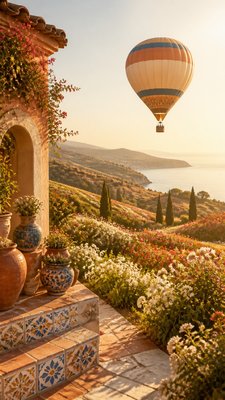 Mediterranean Architecture Art greeting card example