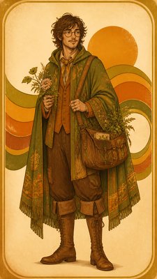 70s Retro Aesthetic character design example