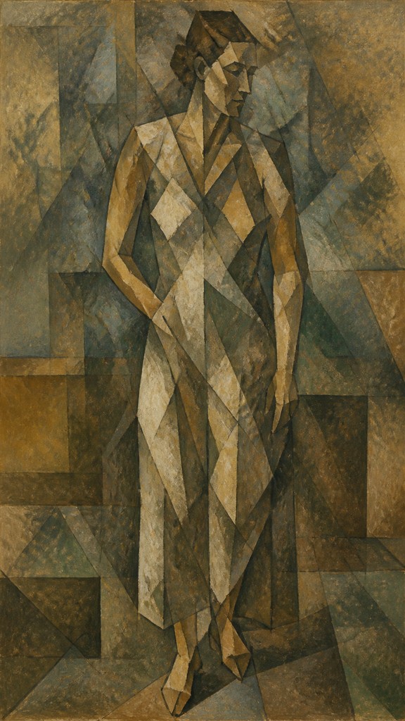 full-length portrait of an elegant figure — Proto-Cubism Art Style
