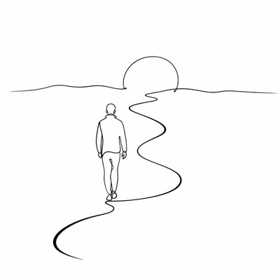 Minimalist Line Portrait Style album cover example
