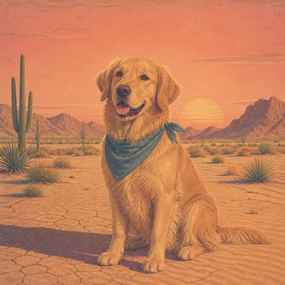 Desertwave Aesthetic pet portrait example
