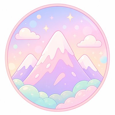Kawaii Pastel Anime Art Style logo concept example