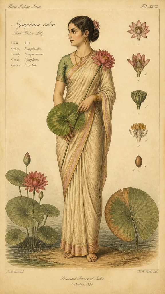 full-length portrait of an elegant figure — Botanical Nature Art