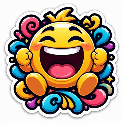 Typography Sticker Design Twitch emote example