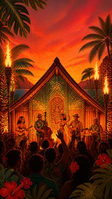Tiki Aesthetic flyer example