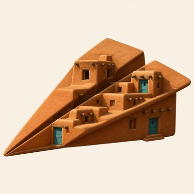 Adobe Pueblo Architecture icon example