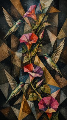 Cubist Modern Art Style phone case design example